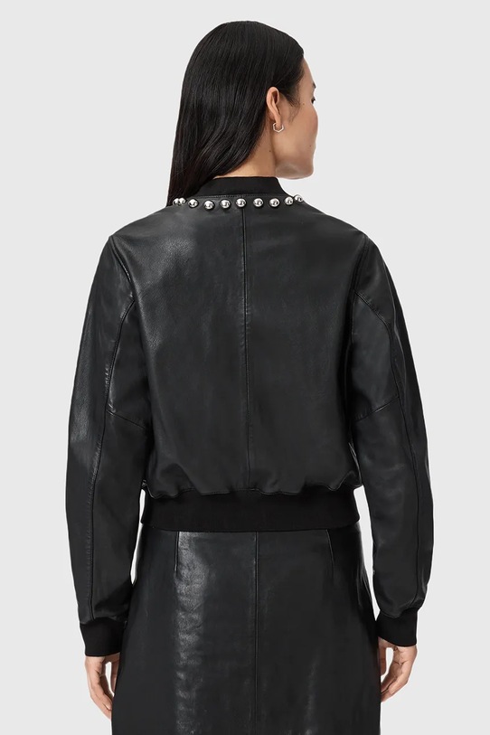 Kožená bunda AllSaints ORTEN černá W032LD
