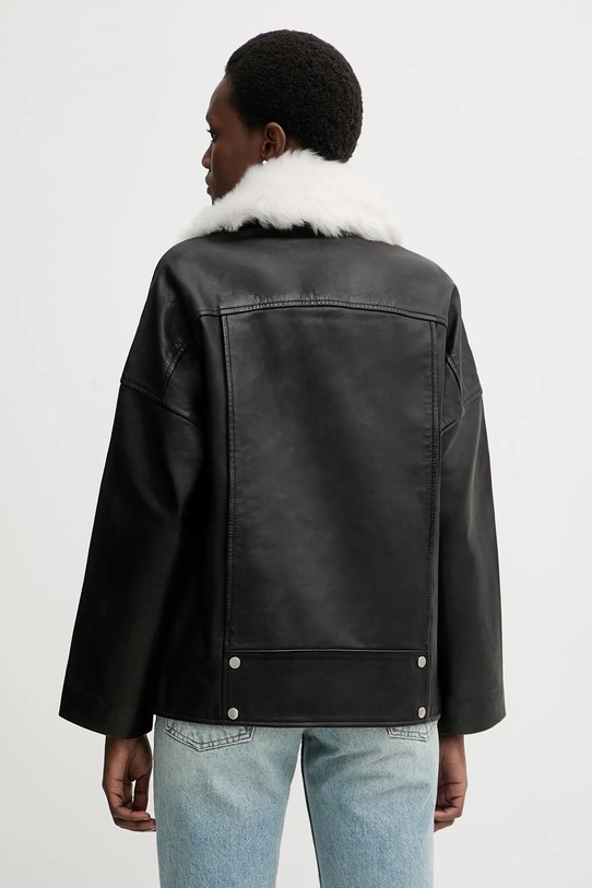 Ρούχα Δερμάτινo jacket AllSaints VENDRA W021LD μαύρο