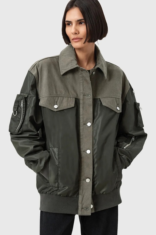 Μπουφάν bomber AllSaints VERITY W024OD πράσινο