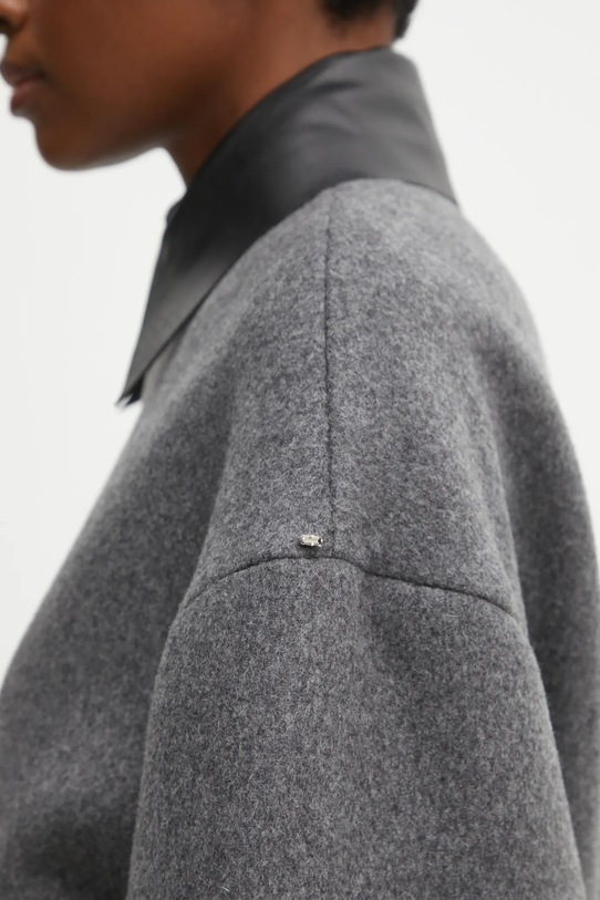 Sportmax geacă de lână VACUO 2522086022600 gri