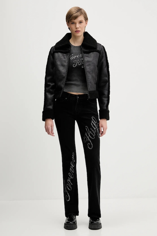 Bunda Guess Jeans W5BL13.W1862 čierna AW25