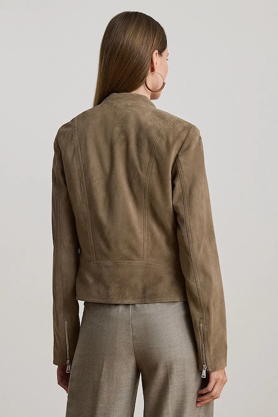 Kožená motorkárska bunda Lauren Ralph Lauren 200951236 hnedá AW25