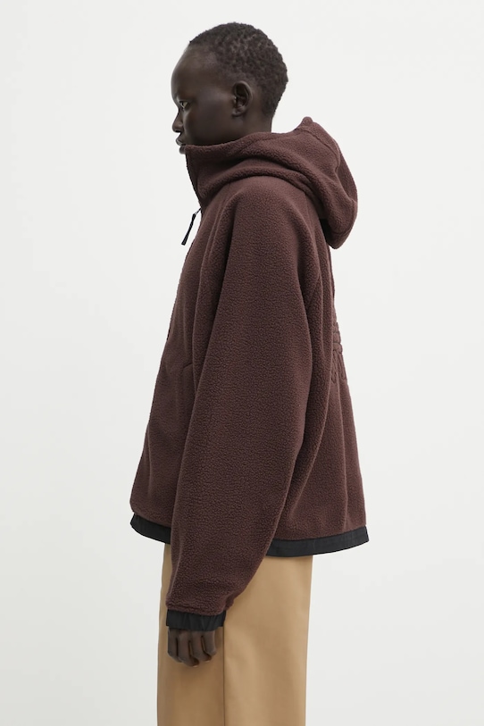 Carhartt WIP bluza polarowa W' Hooded Helix Fleece Jacket I035461.3ANXX brązowy AW25