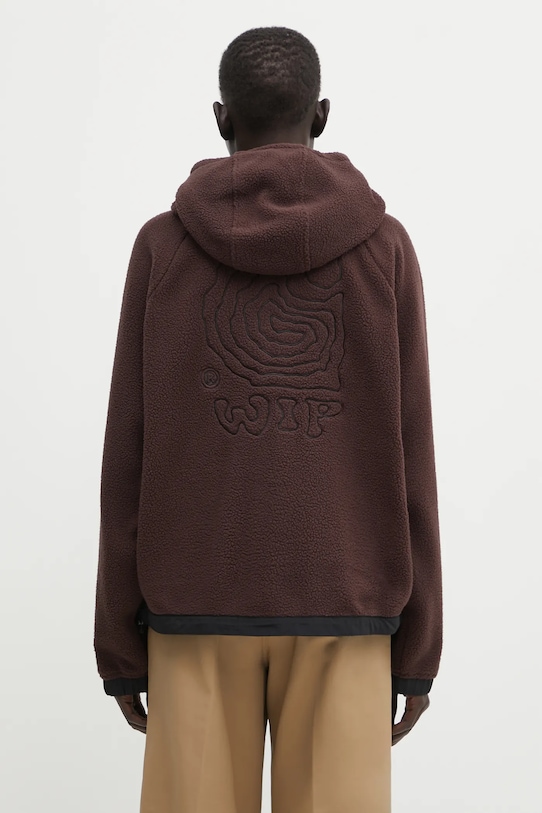 Odzież Carhartt WIP bluza polarowa W' Hooded Helix Fleece Jacket I035461.3ANXX brązowy