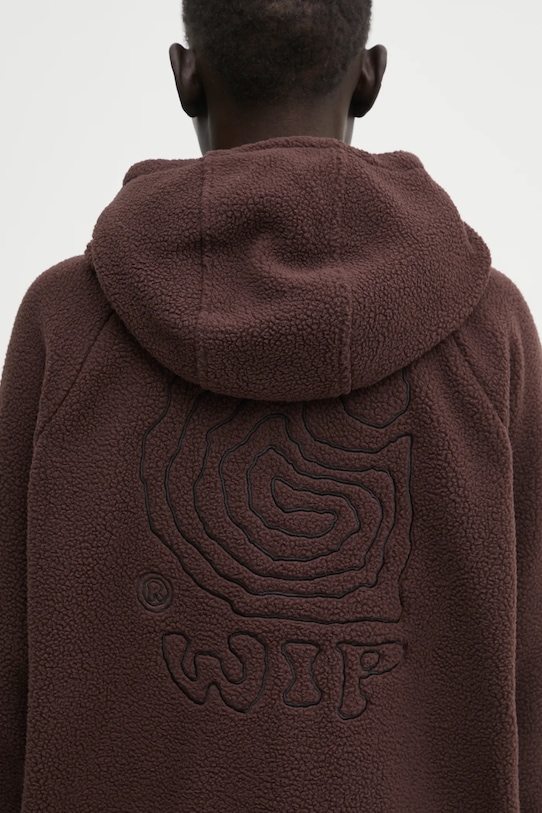 Carhartt WIP bluza polarowa W' Hooded Helix Fleece Jacket brązowy I035461.3ANXX