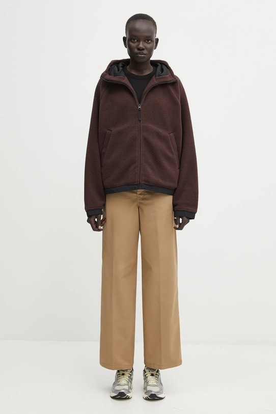 Carhartt WIP bluza polarowa W' Hooded Helix Fleece Jacket I035461.3ANXX brązowy