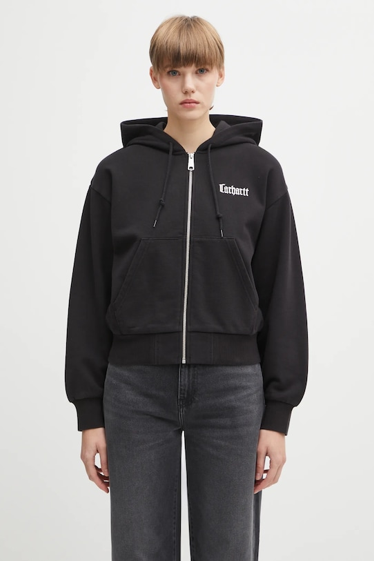 Carhartt WIP bluza W' Hooded Schooling Jacket nadruk czarny I035514.8906