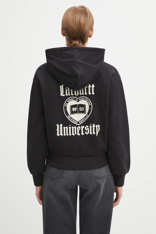 Odzież Carhartt WIP bluza W' Hooded Schooling Jacket I035514.8906 czarny