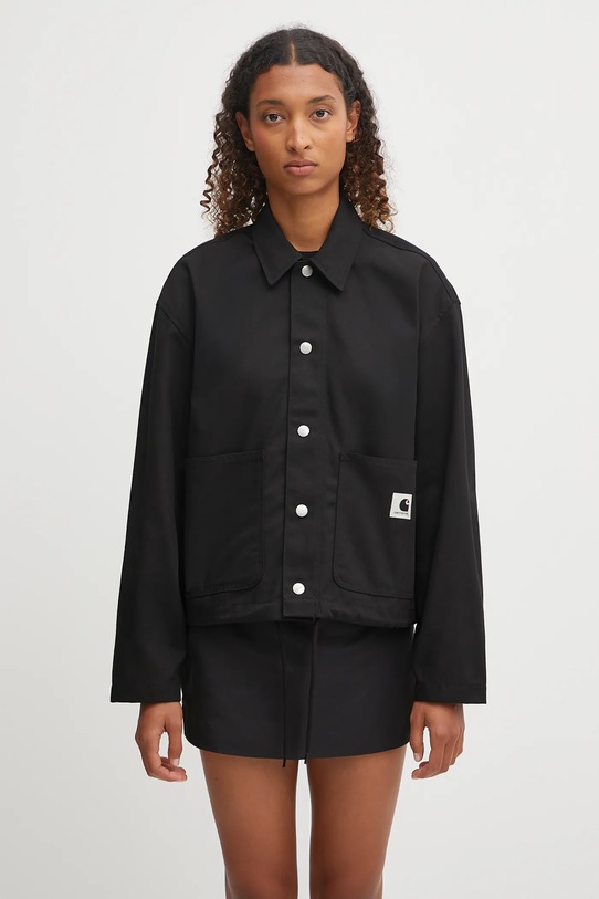 Bunda Carhartt WIP W'''''''' Simple Shirt Jac nezateplené černá I033776.8901