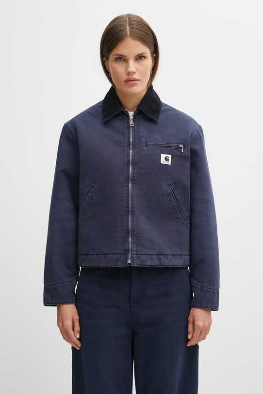 Carhartt WIP kurtka bawełniana W' OG Detroit Jacket bez kaptura granatowy I035672.0DI4O