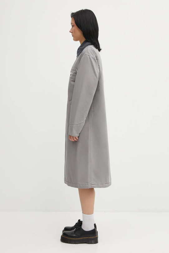 Rifľová bunda Carhartt WIP W' Webster Coat I035676.3D306 sivá AW25