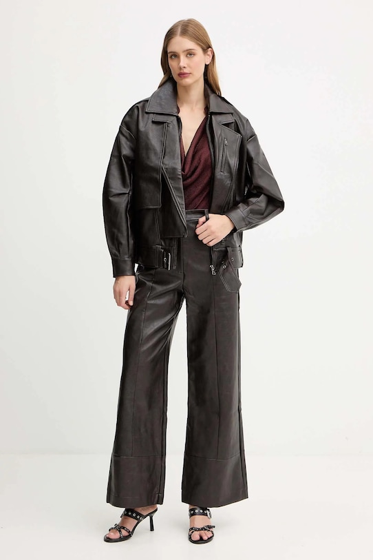 Δερμάτινο μπουφάν Bardot 59633JB3 καφέ AW25