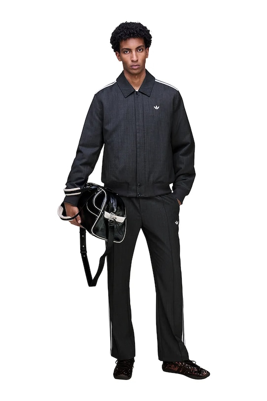 Bunda s příměsí vlny adidas Originals x Wales Bonner Wool Blouson KB2315 šedá AW25