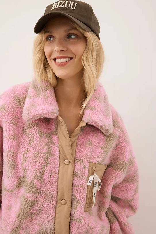 Bizuu kurtka TEDDY TEDDY.BEZOWY różowy AW25