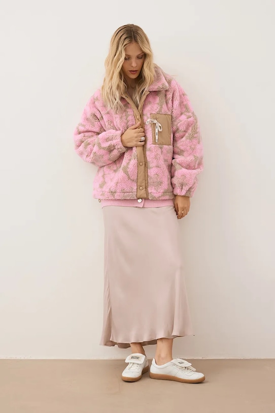 Bizuu kurtka TEDDY TEDDY.BEZOWY różowy