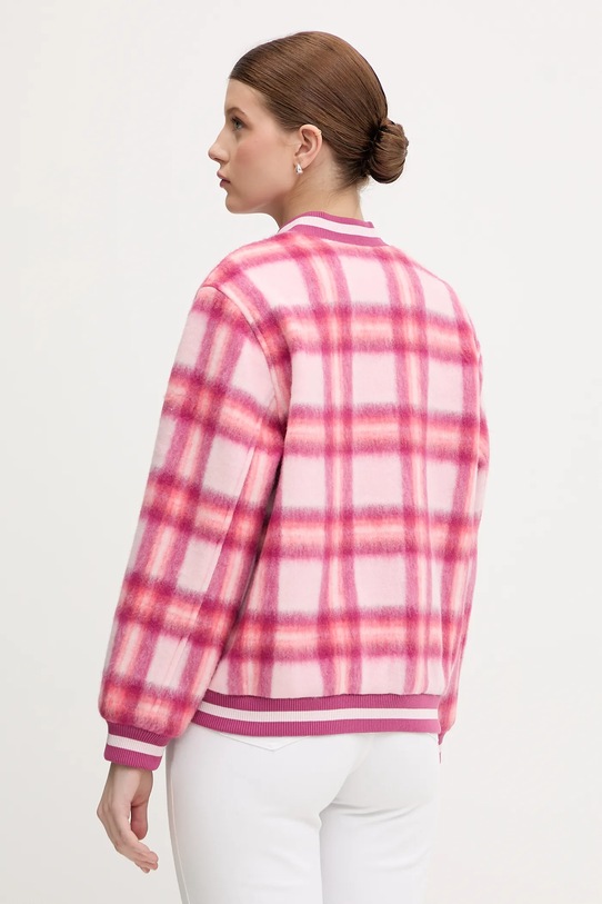 Odzież United Colors of Benetton kurtka bomber z dodatkiem wełny 20G9DN08S różowy