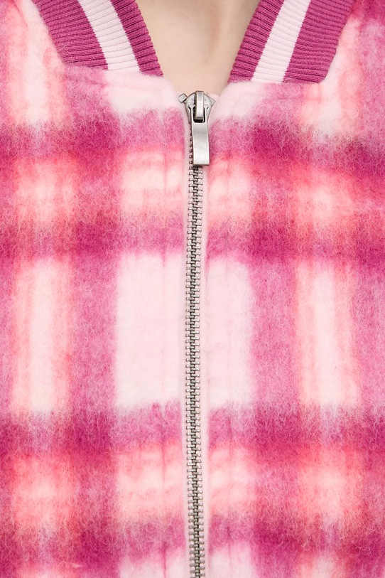 United Colors of Benetton kurtka bomber z dodatkiem wełny 20G9DN08S różowy