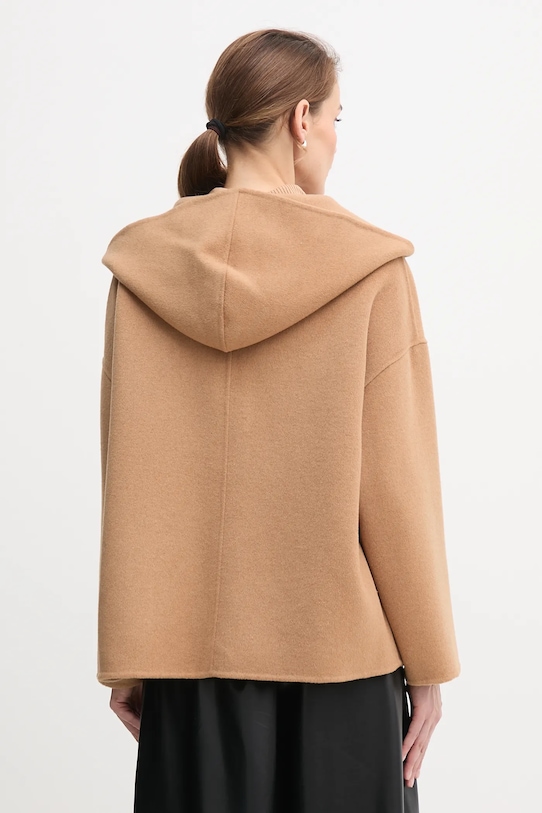 Ρούχα Παλτό με προσθήκη μαλλιού United Colors of Benetton 28F7DN08M καφέ