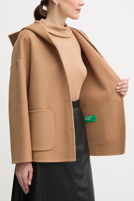 Παλτό με προσθήκη μαλλιού United Colors of Benetton 28F7DN08M