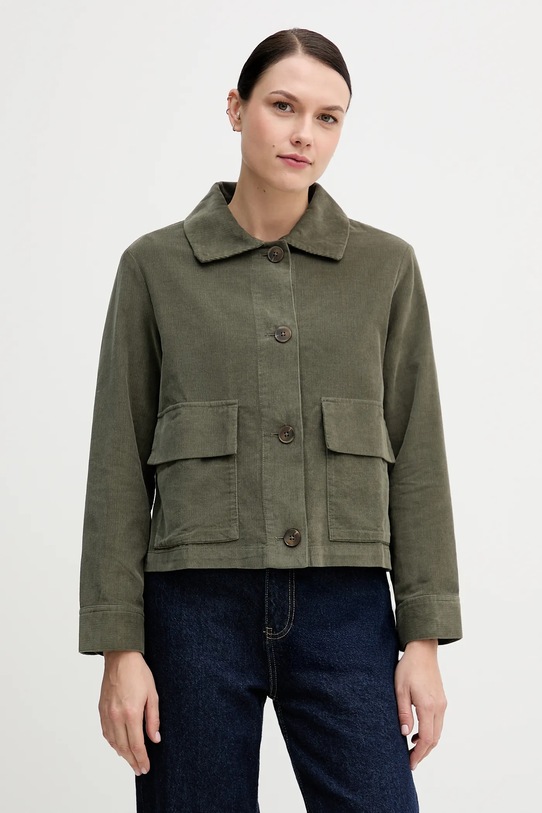 United Colors of Benetton koszula sztruksowa bawełna zielony 294BDN091