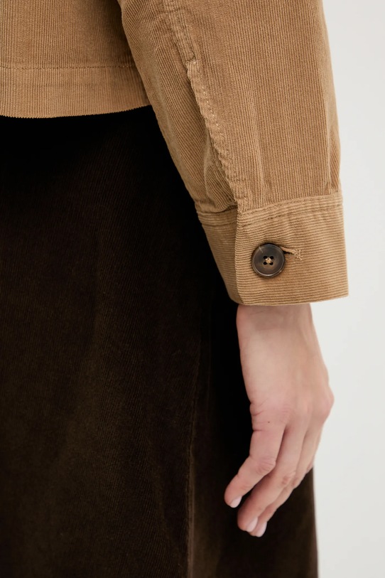 United Colors of Benetton koszula sztruksowa brązowy 294BDN091