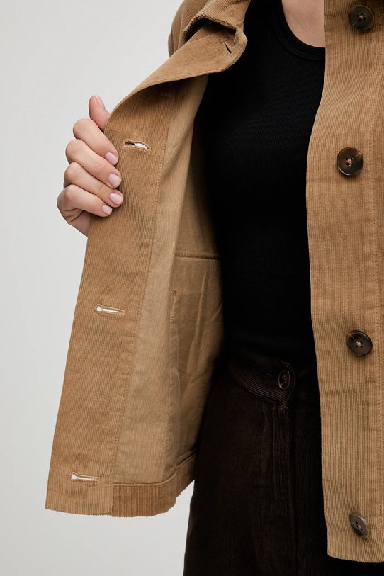 United Colors of Benetton koszula sztruksowa 294BDN091 brązowy