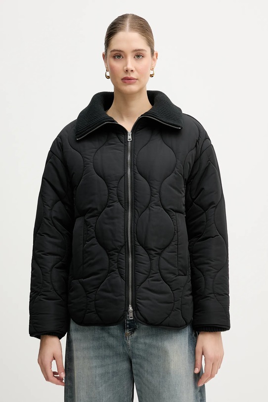 United Colors of Benetton kurtka bez kaptura czarny 2R1VDN08J