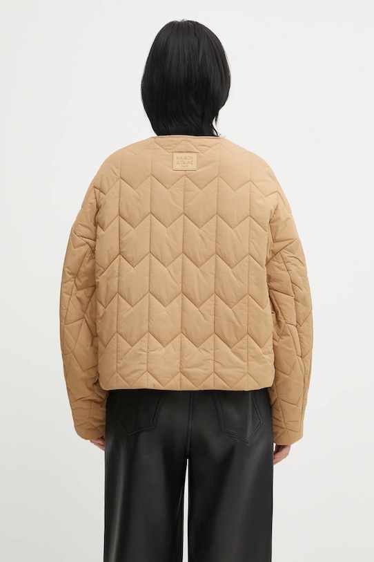Odzież Maison Kitsuné kurtka Quilted PW02126WW9067 brązowy