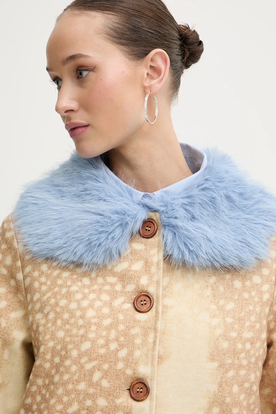 Jakna s dodatkom vune Never Fully Dressed bež NFDOU443