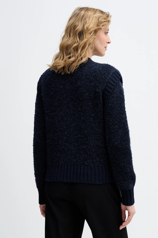 Odzież Sisley kardigan z dodatkiem wełny 1IGZL500S granatowy