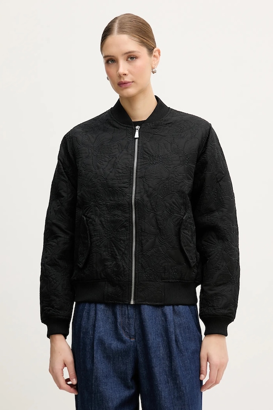 Sisley kurtka bomber bez kaptura czarny 2PDVLN069