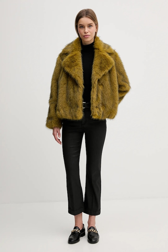 Sisley płaszcz 22RHLN067 zielony AW25