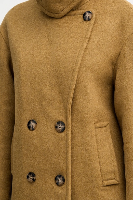 Sisley płaszcz z dodatkiem wełny 2LAJLN06E zielony