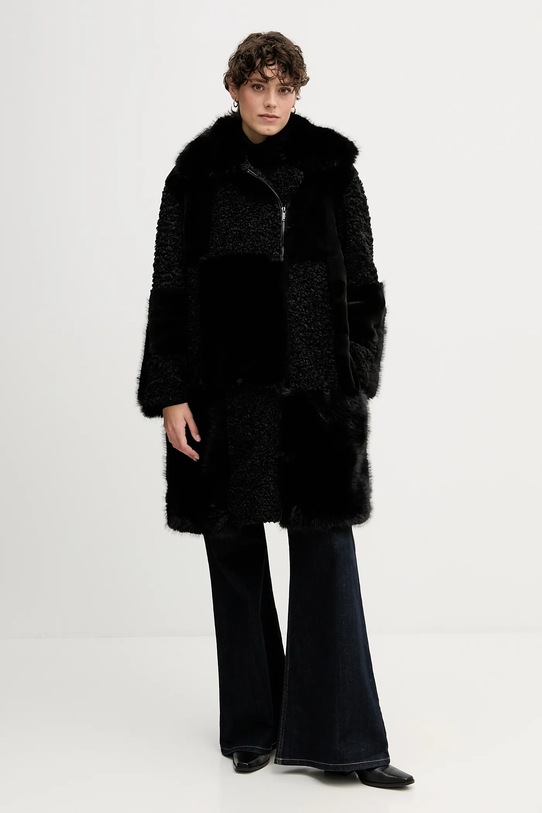 Dkny płaszcz bez kaptura czarny P5HJ7CLB