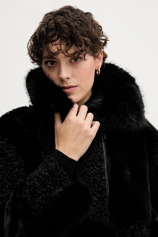 Dkny płaszcz czarny P5HJ7CLB