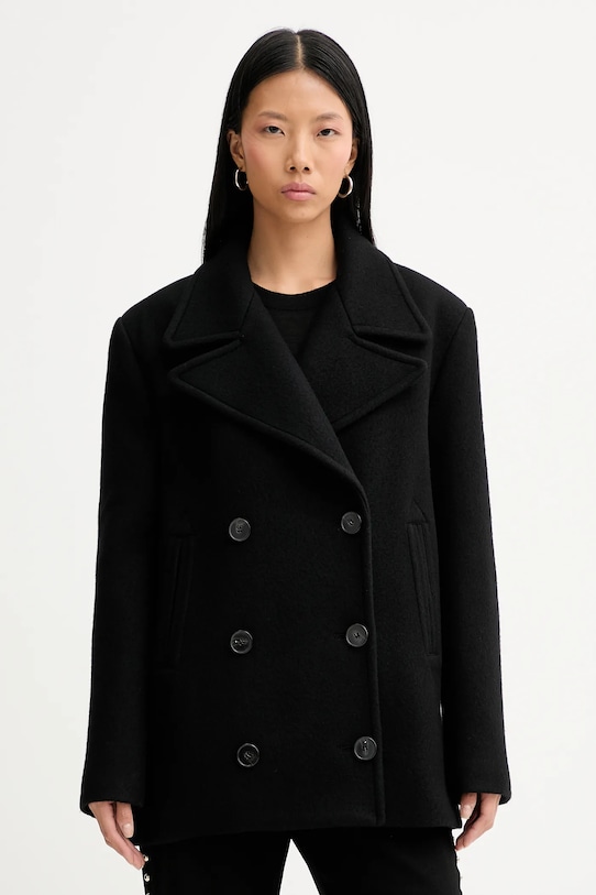 IRO haină cu lână WM137CARIBE cu captuseala negru WM137CARIBE