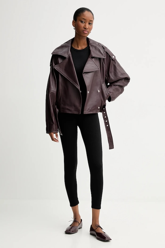 Δερμάτινο μπουφάν IRO WM137YURIA WM137YURIA μπορντό AW25