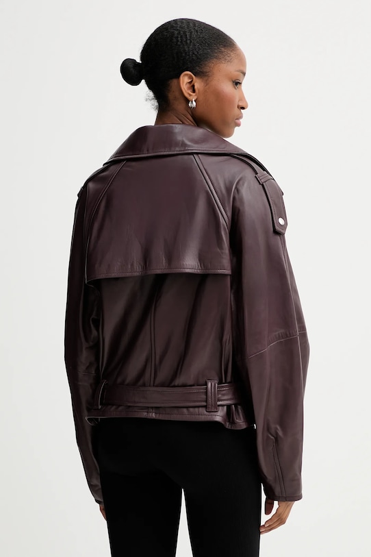 Ρούχα Δερμάτινο μπουφάν IRO WM137YURIA WM137YURIA μπορντό