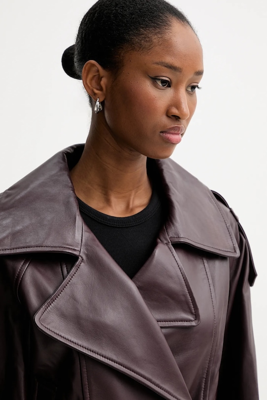 Δερμάτινο μπουφάν IRO WM137YURIA μπορντό WM137YURIA