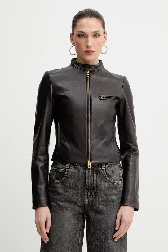 Miss Sixty kurtka skórzana nieocieplane brązowy 6S3LJ58000