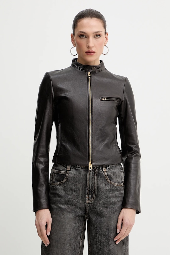 Miss Sixty kurtka skórzana nieocieplane brązowy 6S3LJ58000