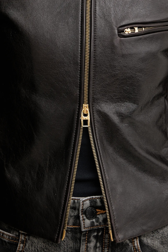 Miss Sixty kurtka skórzana 6S3LJ58000 brązowy