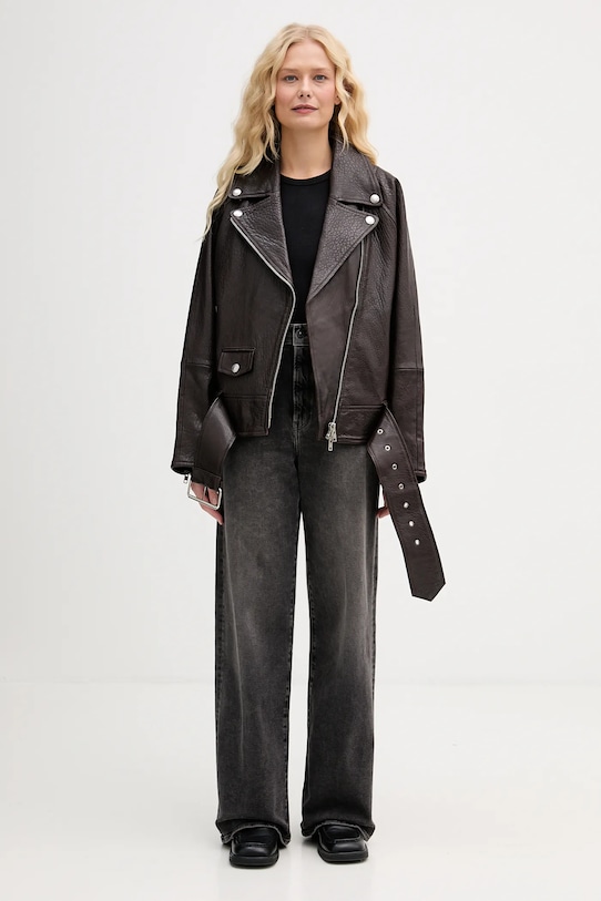 Stand Studio ramoneska skórzana Romy 66617.7970 brązowy AW25