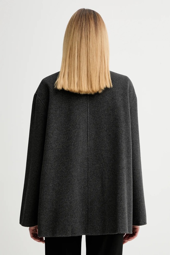Odzież Nanushka płaszcz z dodatkiem wełny NW25FWJK27994 szary