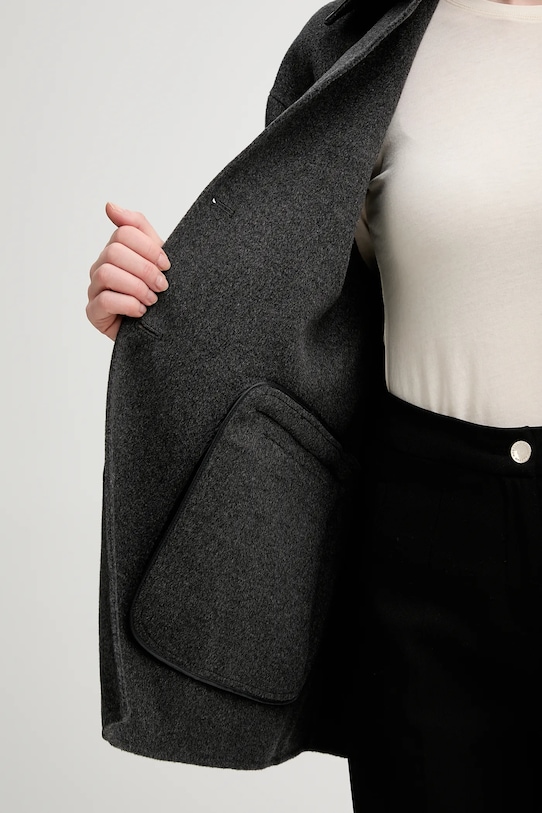 Nanushka płaszcz z dodatkiem wełny NW25FWJK27994