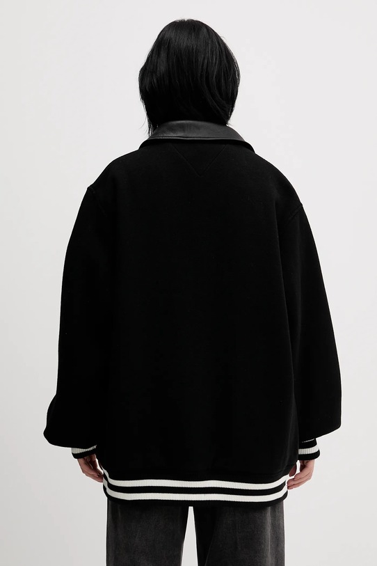 Odzież Tommy Jeans kurtka z dodatkiem wełny DN0DN00093 czarny