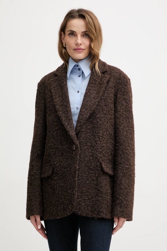 Haveone płaszcz nieocieplane brązowy KMI.P063