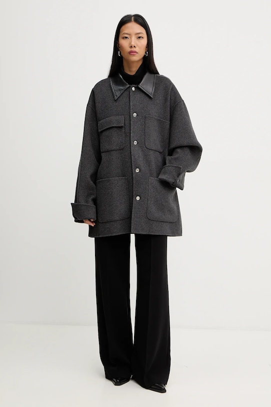 Nanushka kurtka z domieszką jedwabiu NU25FWJK06794 NU25FWJK06794 szary AW25