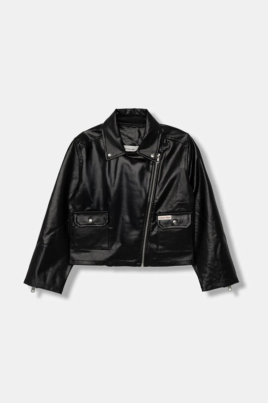Calvin Klein Jeans ramoneska dziecięca IG0IG02982.9BYA czarny AW25