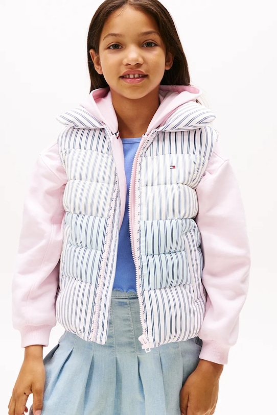 Tommy Hilfiger vestă copii cu captuseala multicolor KG0KG08729.9BYA
